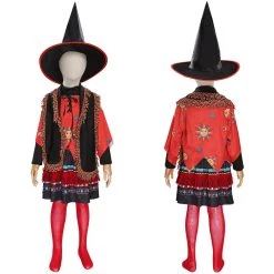 NewCosplay New Arrivals Hocus Pocus-Dani Dennison Kids Children Girls Skirt Hat Outfits Halloween Carnival Suit Cosplay Costume
