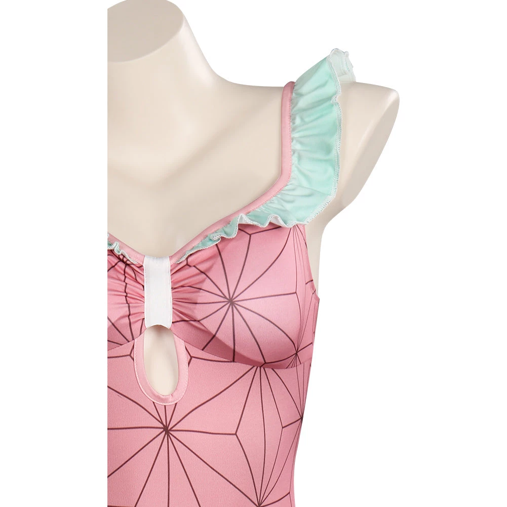 NewCosplay Demon Slayer Kamado Nezuko Bodysuit Swimwear Outfits Anime Cosplay Costume New Arrivals 10 NewCosplay Demon Slayer Kamado Nezuko Bodysuit Swimwear Outfits Anime Cosplay Costume New Arrivals