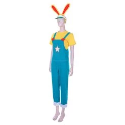 NewCosplay New Arrivals Animal Crossing: New Horizons-Zipper T. Bunny Men T-shirt Overalls Outfits Halloween Carnival Costume Cosplay Costume
