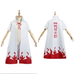 NewCosplay NARUTO 4th Hokage Namikaze Minato Kids Cloak Coat Halloween Carnival Suit Cosplay Costume New Arrivals