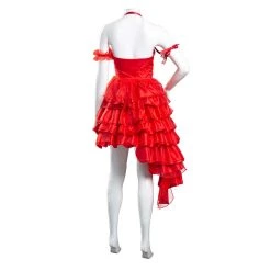 NewCosplay Suicide Squad(2021) Harley Quinn Red Dress Halloween Carnival Suit Cosplay Costume New Arrivals