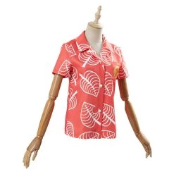 NewCosplay New Arrivals Game Animal Crossing Isabelle Women Short Sleeve Shirts Top Cosplay Costume