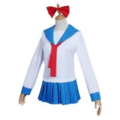 NewCosplay New Arrivals Poputepipikku Pop Team Epic Popuko Pipimi Blue Uniform Skirt Outfits Halloween Carnival Suit Cosplay Costume