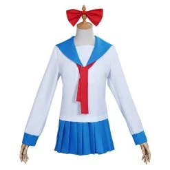 NewCosplay New Arrivals Poputepipikku Pop Team Epic Popuko Pipimi Blue Uniform Skirt Outfits Halloween Carnival Suit Cosplay Costume