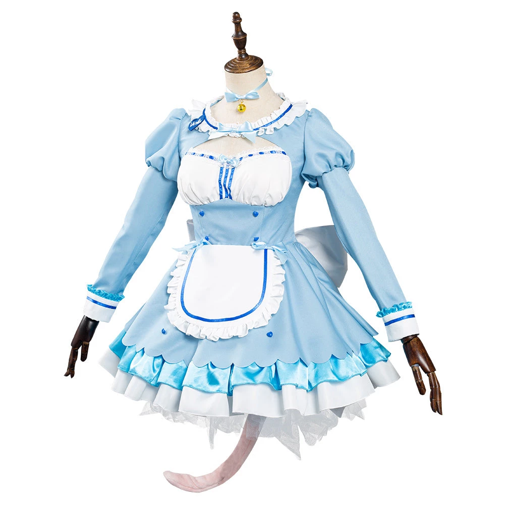 NewCosplay Nekopara Chocola/Vanilla Maid Dress Outfit Halloween Carnival Suit Cosplay Costume 5 NewCosplay Nekopara Chocola/Vanilla Maid Dress Outfit Halloween Carnival Suit Cosplay Costume