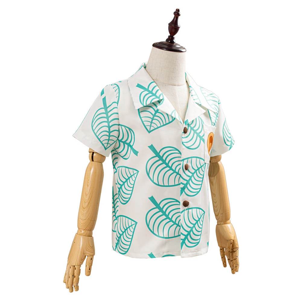 NewCosplay Animal Crossing Tom Nook Short Sleeve Shirt Top For Kids Children Cosplay Costume New Arrivals 7 NewCosplay Animal Crossing Tom Nook Short Sleeve Shirt Top For Kids Children Cosplay Costume New Arrivals