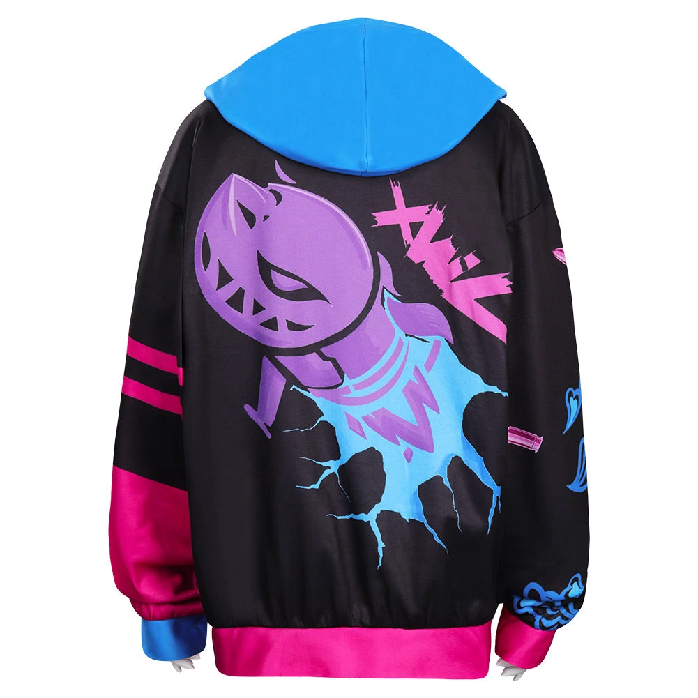 NewCosplay New Arrivals Arcane: League Of Legends Jinx LOL Hoodie Hooded Sweatshirt Cosplay Costume 5 NewCosplay New Arrivals Arcane: League Of Legends Jinx LOL Hoodie Hooded Sweatshirt Cosplay Costume