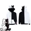 NewCosplay Danganronpa Dangan Ronpa Monokuma Hoodie Black And White Bear Zipper Jacket Coat Cosplay Costume 2 NewCosplay Danganronpa Dangan Ronpa Monokuma Hoodie Black And White Bear Zipper Jacket Coat Cosplay Costume