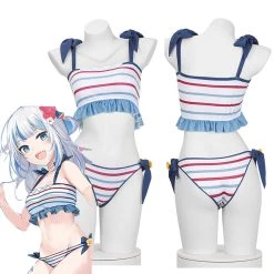 NewCosplay Hololive Gawr Gura Bikini Shark Swimwear Halloween Carnival Suit Cosplay Costume