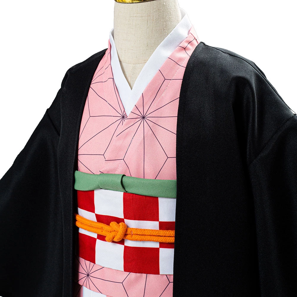 NewCosplay Kids Children Demon Slayer Kimetsu No Yaiba Kamado Nezuko Uniform Outfit Anime Cosplay Costume 9 NewCosplay Kids Children Demon Slayer Kimetsu No Yaiba Kamado Nezuko Uniform Outfit Anime Cosplay Costume