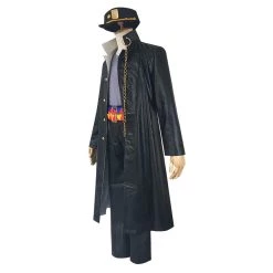 NewCosplay JoJo‘s Bizarre Adventure - Golden Wind Kujo Jotaro Cosplay Costume Coat Pants Outfits Halloween Carnival Suit New Arrivals
