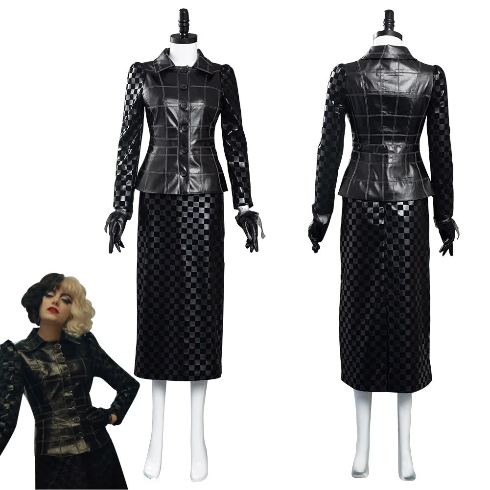NewCosplay Cruella -Cruella De Vil Emma Stone Halloween Carnival Suit Cosplay Costume New Arrivals 3 NewCosplay Cruella -Cruella De Vil Emma Stone Halloween Carnival Suit Cosplay Costume New Arrivals