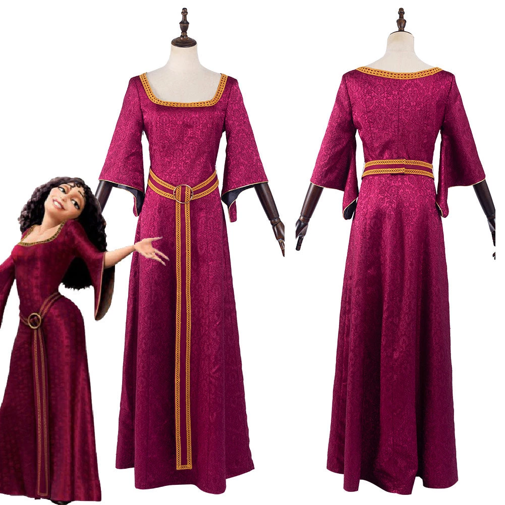 NewCosplay Tangled Mother Gothel Outfits Halloween Carnival Suit Cosplay Costume 3 NewCosplay Tangled Mother Gothel Outfits Halloween Carnival Suit Cosplay Costume