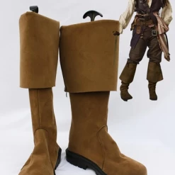 NewCosplay Pirates Of The Caribbean Jack Sparrow Cosplay Boots Shoes