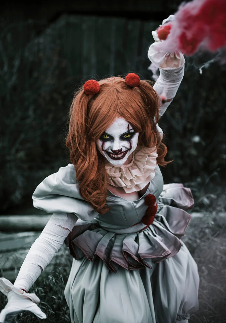 NewCosplay It Pennywise Horror Pennywise The Clown Costume For Women Girls Cosplay Costume New Arrivals 13 NewCosplay It Pennywise Horror Pennywise The Clown Costume For Women Girls Cosplay Costume New Arrivals