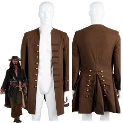 NewCosplay New Arrivals Pirates Of The Caribbean Jack Sparrow Jacket Only Costume