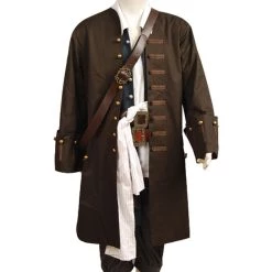NewCosplay Pirates Of The Caribbean Jack Sparrow Costume Set Cosplay Costume