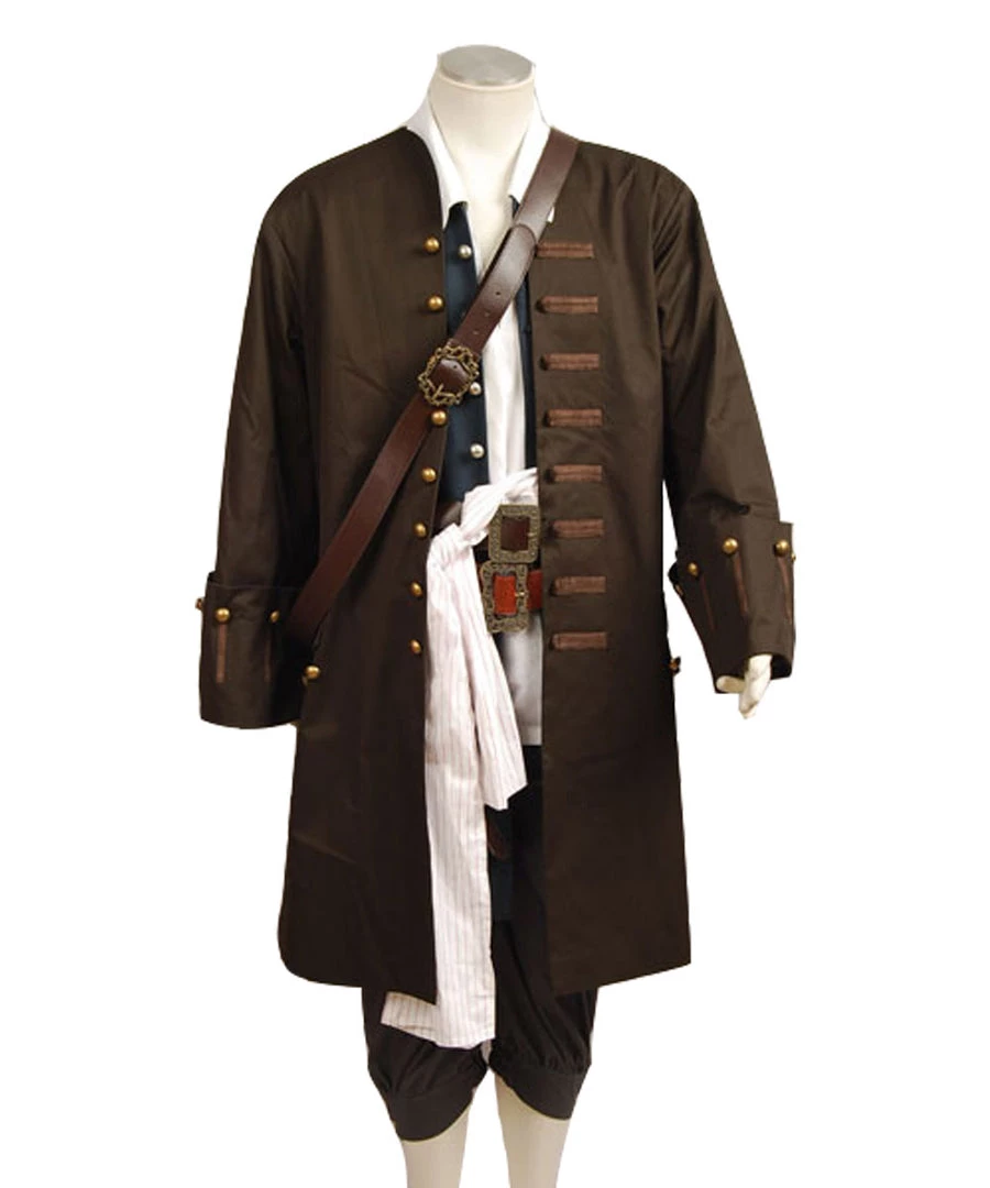 NewCosplay Pirates Of The Caribbean Jack Sparrow Costume Set Cosplay Costume 3 NewCosplay Pirates Of The Caribbean Jack Sparrow Costume Set Cosplay Costume