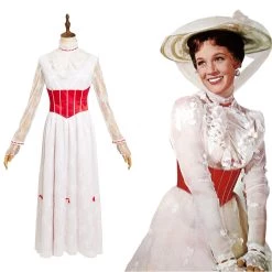 NewCossky Mary Poppins 1964 Mary Poppins Cosplay Costume Dress Outfits Halloween Carnival Suit