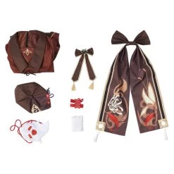 Cossky Genshin Impact Original Design Hutao Lolita Dress Cosplay Costume Outfits