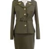NewCosplay Captain America: The First Avenger Agent Peggy Carter Suit Cosplay Costume Version Green