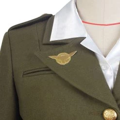 NewCosplay Captain America: The First Avenger Agent Peggy Carter Suit Cosplay Costume Version Green