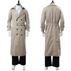 NewCosplay Supernatural Castiel Twill Trench Coat Costume New Arrivals
