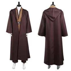 NewCosplay Adult Outfit For Jedi Costume Tunic Hooded Robe Anakin Skywalker Uniform Brown Version