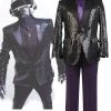 NewCosplay New Arrivals Daft Punk Sparking Black Sequin Performance Outfits Robot Cosplay Costume Purple Version 2 NewCosplay New Arrivals Daft Punk Sparking Black Sequin Performance Outfits Robot Cosplay Costume Purple Version