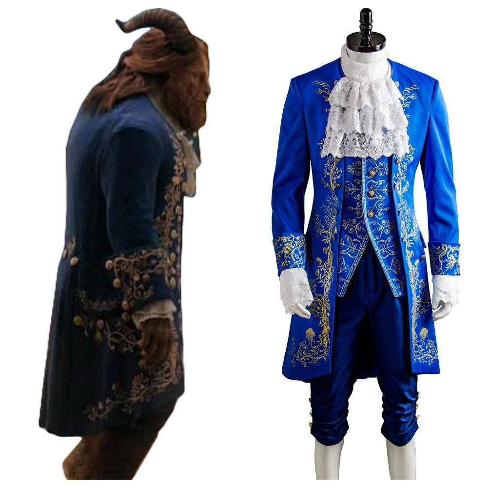 New Cosplaysky Beauty And The Beast Prince Adam Suit Cosplay Costume Adults Halloween Outfit 3 New Cosplaysky Beauty And The Beast Prince Adam Suit Cosplay Costume Adults Halloween Outfit
