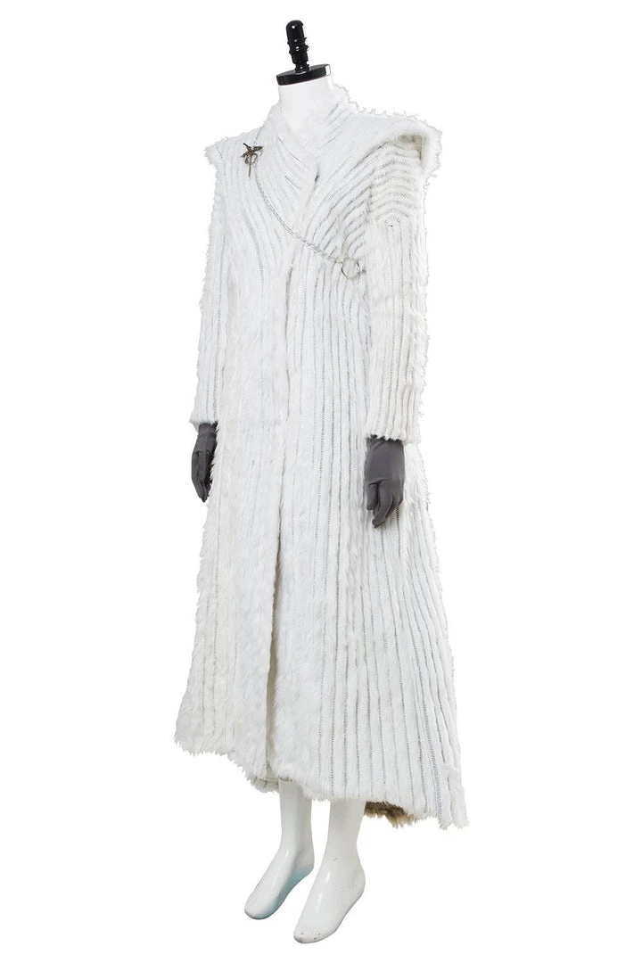 New Cosplaysky Game Of Thrones Daenerys Season 7 E6 Targaryen Outfit Dragonstone Snow Dress Cosplay Costume 6 New Cosplaysky Game Of Thrones Daenerys Season 7 E6 Targaryen Outfit Dragonstone Snow Dress Cosplay Costume