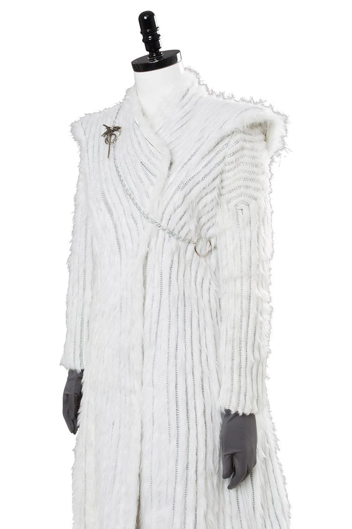New Cosplaysky Game Of Thrones Daenerys Season 7 E6 Targaryen Outfit Dragonstone Snow Dress Cosplay Costume 11 New Cosplaysky Game Of Thrones Daenerys Season 7 E6 Targaryen Outfit Dragonstone Snow Dress Cosplay Costume