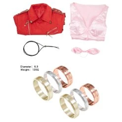 NewCosplay New Arrivals Final Fantasy VII 7 Aeris Aerith Gainsborough Pink Dress Outfit Cosplay Costume