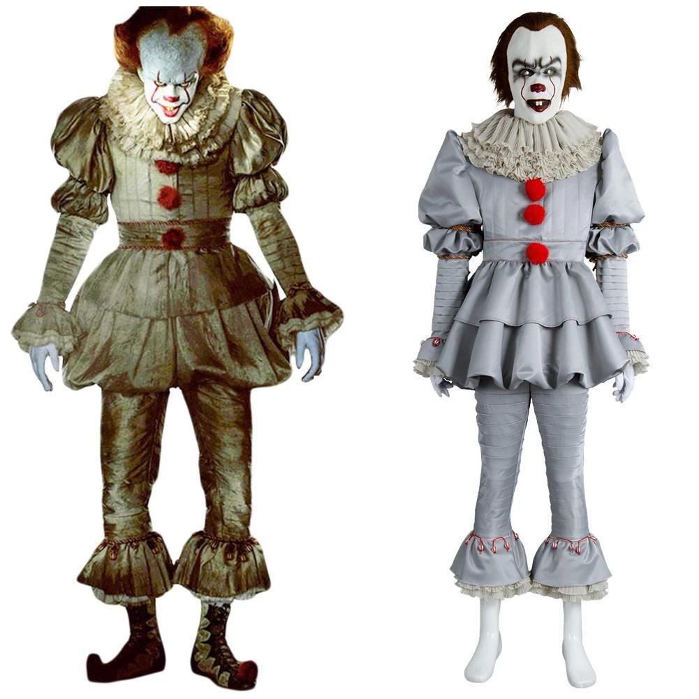 NewCosplay IT Movie Pennywise The Clown Outfit Suit Halloween Cosplay Costume For Males Females New Arrivals 3 NewCosplay IT Movie Pennywise The Clown Outfit Suit Halloween Cosplay Costume For Males Females New Arrivals