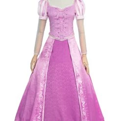 New Cosplaysky Tangled Ever After Rapunzel Pink Dress Halloween Carnival Suit Cosplay Costume