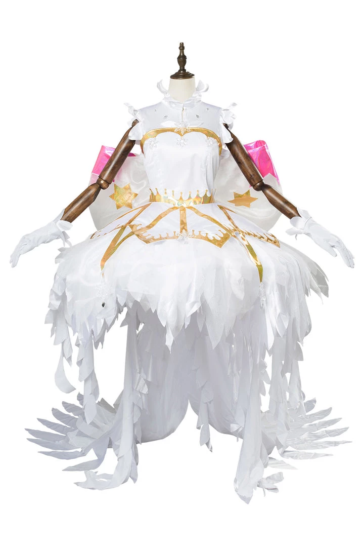 New Cosplaysky Cardcaptor Sakura:Clear Card Sakura Kinomoto Snow Angel Fancy Dress Cosplay Costume 5 New Cosplaysky Cardcaptor Sakura:Clear Card Sakura Kinomoto Snow Angel Fancy Dress Cosplay Costume