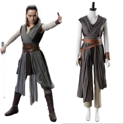 NewCosplay Star Wars 8 The Last Jedi Rey Outfit Ver.2 Cosplay Costume New Arrivals
