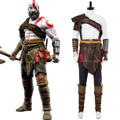 New Cosplaysky New Arrivals God Of War 4 Kratos Nordic Outfit Spartan Battle Suit Cosplay Costume