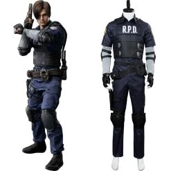 New Cosplaysky New Arrivals Video Game Resident Evil 2 Remake Re Leon Scott Kennedy Outfit Cosplay Costume