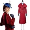 New Cosplaysky 2018 Mary Poppins Returns Costume Mary Poppins Dress Hat Red Version