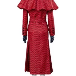 New Cosplaysky 2018 Mary Poppins Returns Costume Mary Poppins Dress Hat Red Version