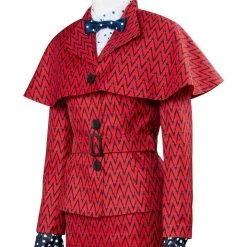 New Cosplaysky 2018 Mary Poppins Returns Costume Mary Poppins Dress Hat Red Version