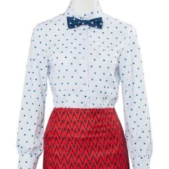 New Cosplaysky 2018 Mary Poppins Returns Costume Mary Poppins Dress Hat Red Version