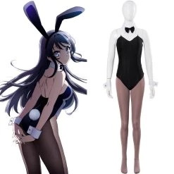 Cossky Seishun Buta Yaro Sakurajima Mai Bunny Girl Costume Female Halloween Sexy Costume