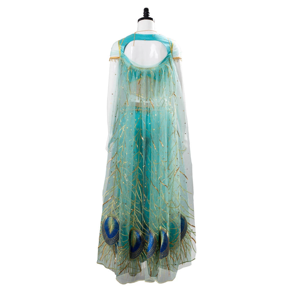 NewCosplay New Arrivals Aladdin Naomi Scott Princess Jasmine Peacock Outfit Cosplay Costume 6 NewCosplay New Arrivals Aladdin Naomi Scott Princess Jasmine Peacock Outfit Cosplay Costume