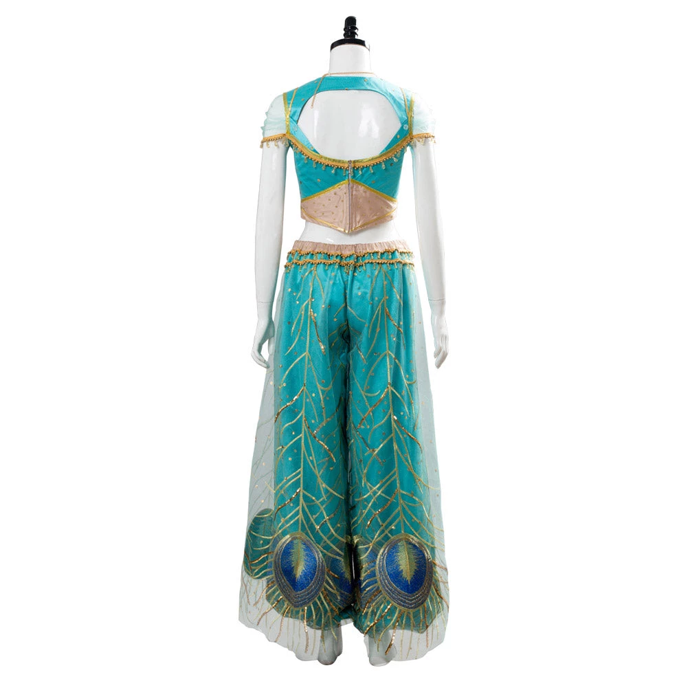 NewCosplay New Arrivals Aladdin Naomi Scott Princess Jasmine Peacock Outfit Cosplay Costume 8 NewCosplay New Arrivals Aladdin Naomi Scott Princess Jasmine Peacock Outfit Cosplay Costume