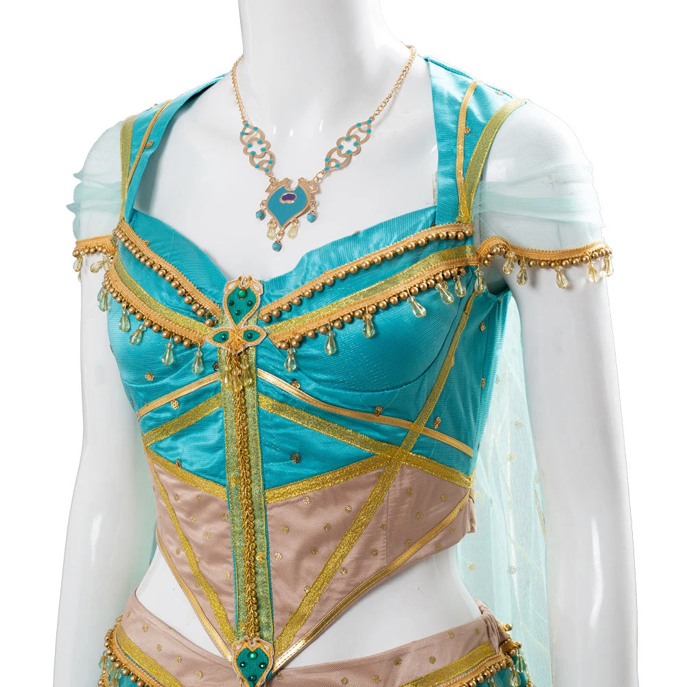 NewCosplay New Arrivals Aladdin Naomi Scott Princess Jasmine Peacock Outfit Cosplay Costume 10 NewCosplay New Arrivals Aladdin Naomi Scott Princess Jasmine Peacock Outfit Cosplay Costume