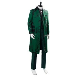 NewCosplay Gotham Season 5 The Riddler Cosplay Edward Nygma Uniform Green Cosplay Costume New Arrivals