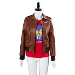 CosplaySky New Arrivals Captain Marvel Carol Danvers U.S.Air Force T Shirt Bomber Jacket Casual Suit