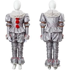 CosplaySky 2019 IT 2 Pennywise The Clown Outfit Suit Halloween Cosplay Costume For Kids Children New Arrivals